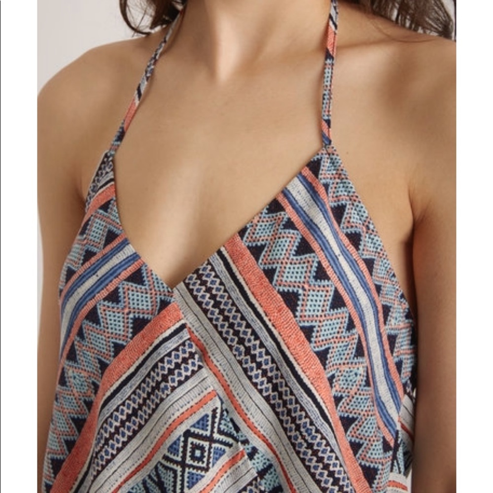 Abbeline tribal print surplice halter top - NWT